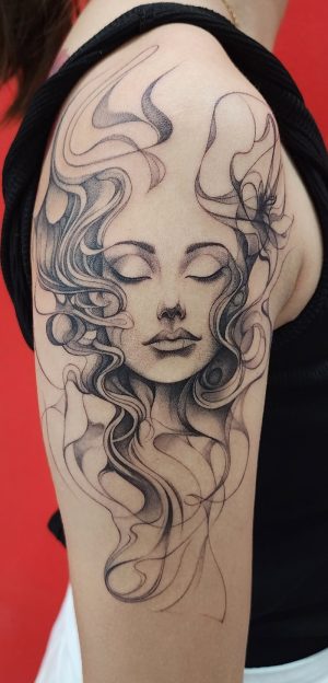 Abstract Lady Tattoo
